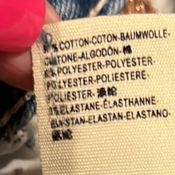 We the free curvy denim distressed button fly jean shorts size 28 - Picture 7 of 7